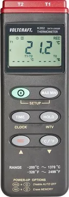 Voltcraft K202 - Digitálny teplomer s dataloggerom -200 až +1370 °C