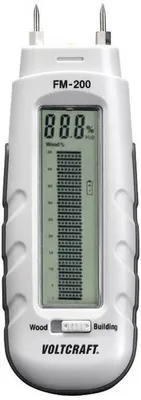 Voltcraft FM-200 - Merač vlhkosti dreva a stavebný 6–44 % obj (drevo)