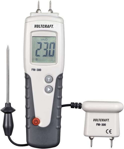 Voltcraft FM-300 měřič vlhkosti dřeva s invazivním měřením, teplotní senzor a úderový senzor