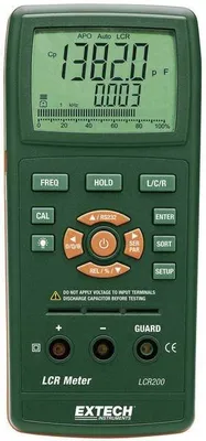 Extech LCR200 - LCR meracie zariadenie Meraná frekvencia 100 Hz až 100 kHz