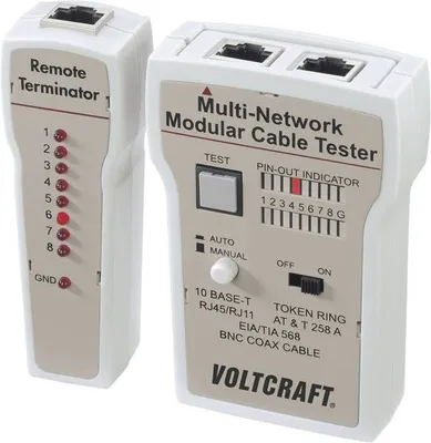Voltcraft CT-2 - Kabelový tester RJ-45