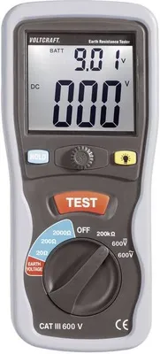 Voltcraft ET-02 - Digitálny merač uzemnenia CAT III 600 V