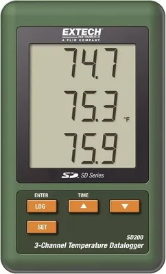 Extech SD200 - Trojkanálový teplomer s dataloggerom -100 až 1300 °C