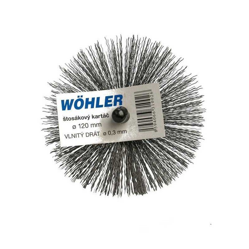 Wöhler kartáč pro čištění kouřovodu, vlnitý drát, závit M12 ø 120 mm