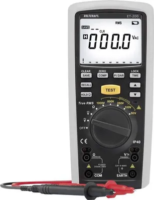 Voltcraft ET-200 - Multimeter s meraním izolácii Meranie izolácii do 20 GΩ