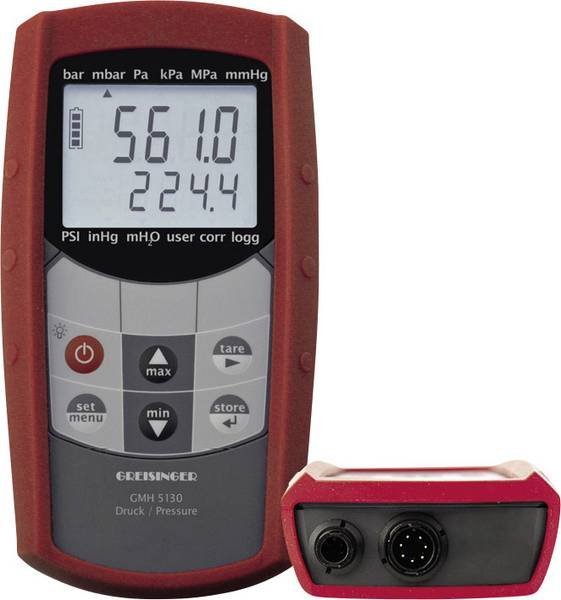 Greisinger GMH 5130 vodotesný digitálny tlakomer pre vymeniteľné senzory s ochranným puzdrom