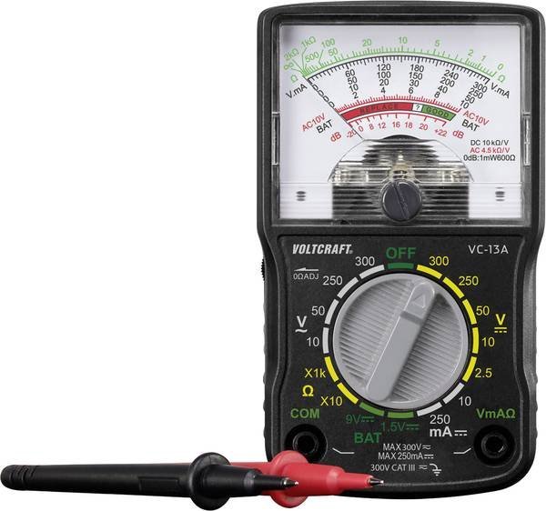 Voltcraft VC-13A - Analógový multimeter MAX. 300V