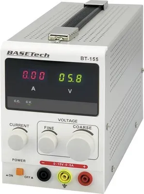 Basetech BT-155 - Laboratórny zdroj s nastaviteľný 0-15 V/DC
