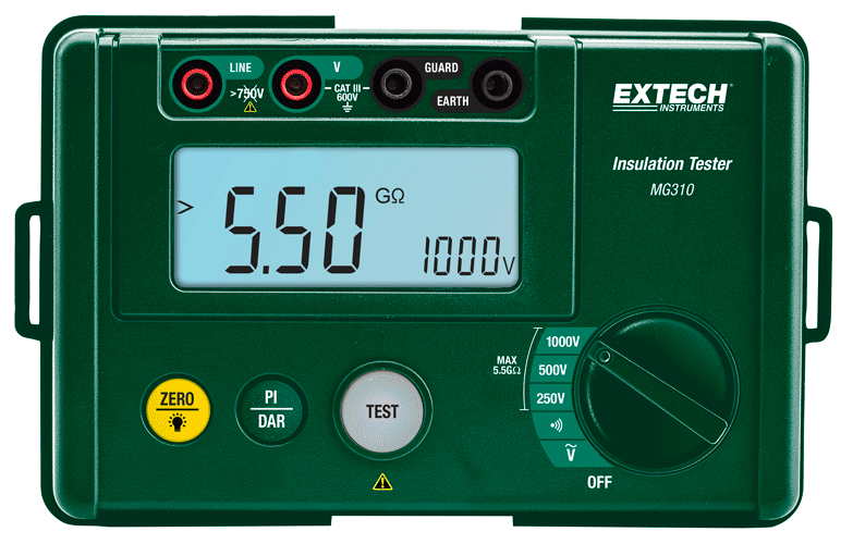 Extech MG310 - tester izolácií s digitálnym displejom LCD