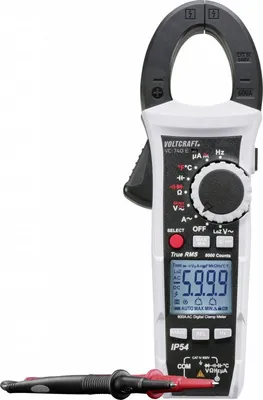 Voltcraft VC-740 E - Digitálne prúdové kliešte, mu 600 A AC / 600 V DC
