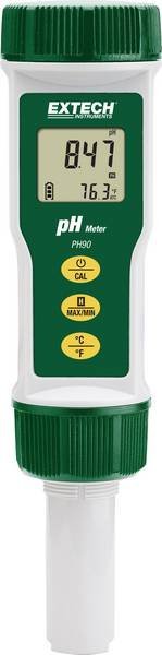 Extech PH90 vodotÄ›snĂ˝ pH metr s plochou elektrodou a digitálnĂm displejem pro měřenĂ pH a teploty