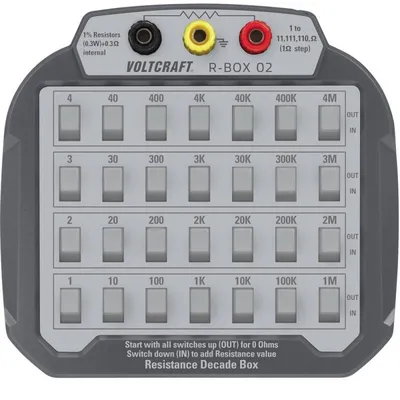 Voltcraft R-BOX 02 - Odporová dekáda 1–10 MΩ