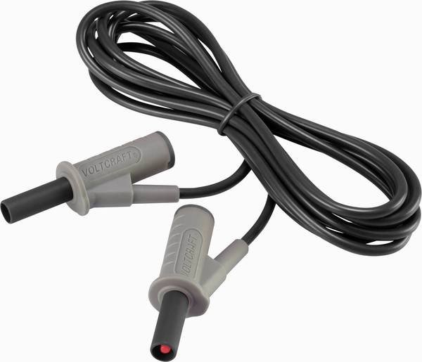 Voltcraft MSB-501 meracie vedenie čierne, 2 m, lamelové zástrčky 4 mm