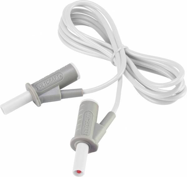Voltcraft MSB-501 - Meracie vedenie biele, 1,5 m s lamelovou zástrčkou 4 mm