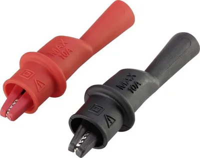 Voltcraft MSK-111 - Krokodílka čierna, červená 8 mm upínací rozsah