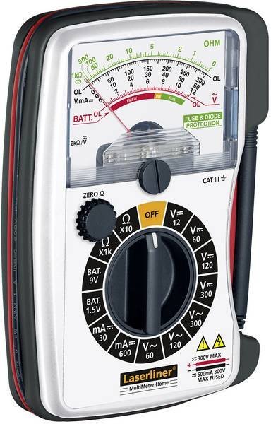 Laserliner MultiMeter Home - Analógový multimeter s analogovou stupnicou a integrovanými meracími káblov