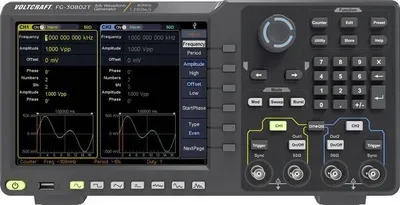 Voltcraft FG-30802T - Ľubovoľný generátor funkcií 1 µHz - 80 MHz
