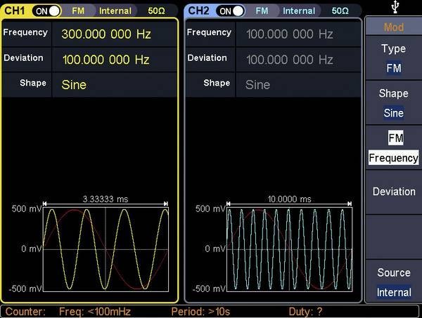 Voltcraft FG-30802T - Ľubovoľný generátor funkcií 1 µHz - 80 MHz
