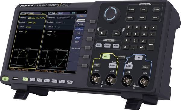 Voltcraft FG-30802T - Ľubovoľný generátor funkcií 1 µHz - 80 MHz