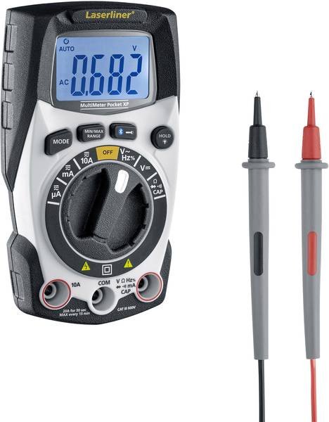 Laserliner MultiMeter Pocket XP digitální multimetr s displejem, černý kapesní formát