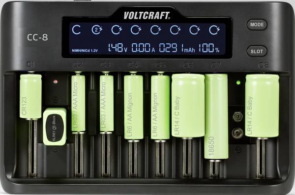 Voltcraft CC-8 - Nabíječka akumulátorů 10 slotů