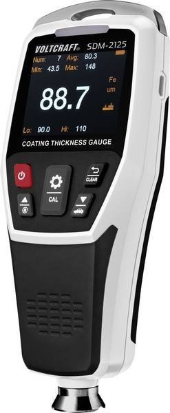 Voltcraft SDM-2125 měřič tloušťky materiálu s TFT displejem, senzorem a příslušenstvím