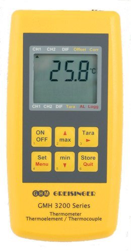 Greisinger GMH 3211 digitální teploměr s displejem a zásuvkou pro termočlánky