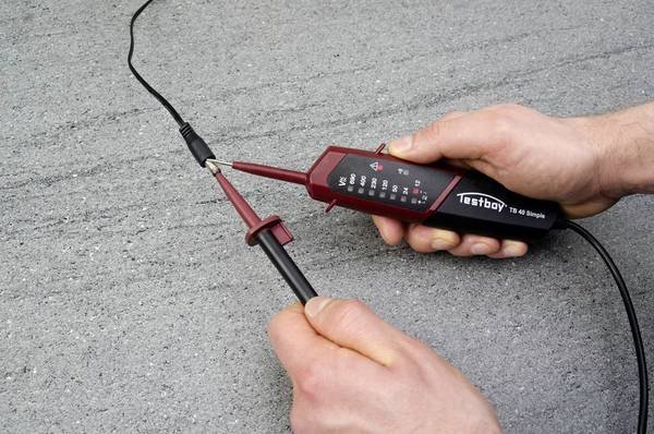 Testboy 40 simple - Dvojpólový tester napätia 1–600 V AC/DC