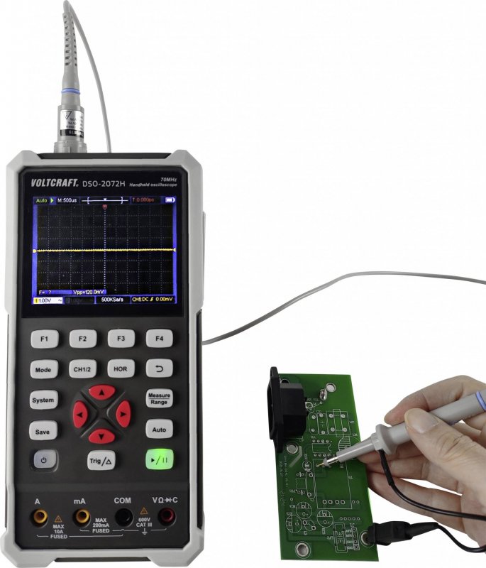 Voltcraft DSO-2072H - Prenosný osciloskop 70 MHz