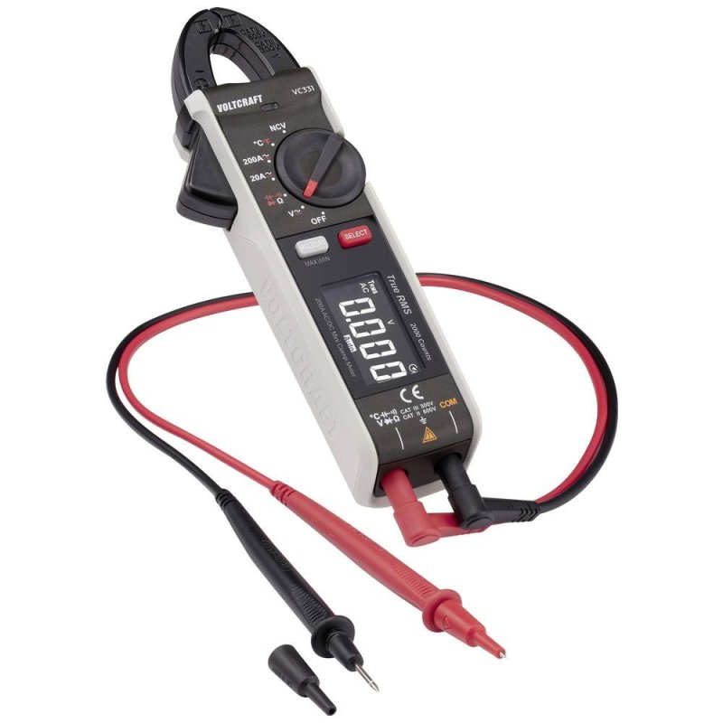 Voltcraft VC-331 - Digitálne prúdové kliešte 0–200 A AC/DC