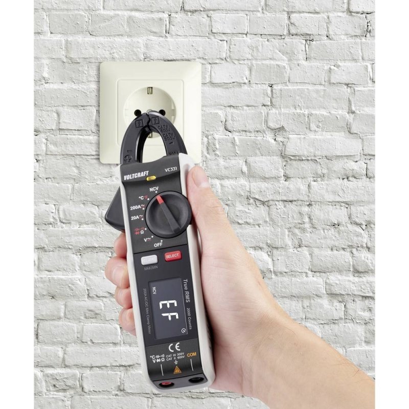 Voltcraft VC-331 - Digitálne prúdové kliešte 0–200 A AC/DC
