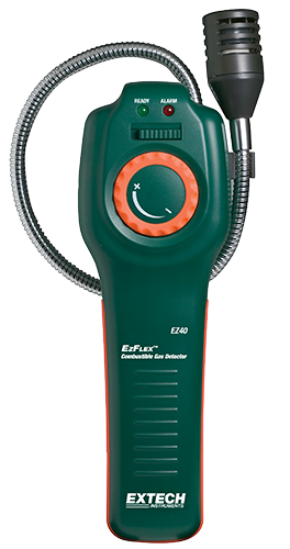 Extech EZ40 - detektor úniku horľavých plynov s flexibilným krkom 406 mm, rozmery 221 x 72 x 46 mm