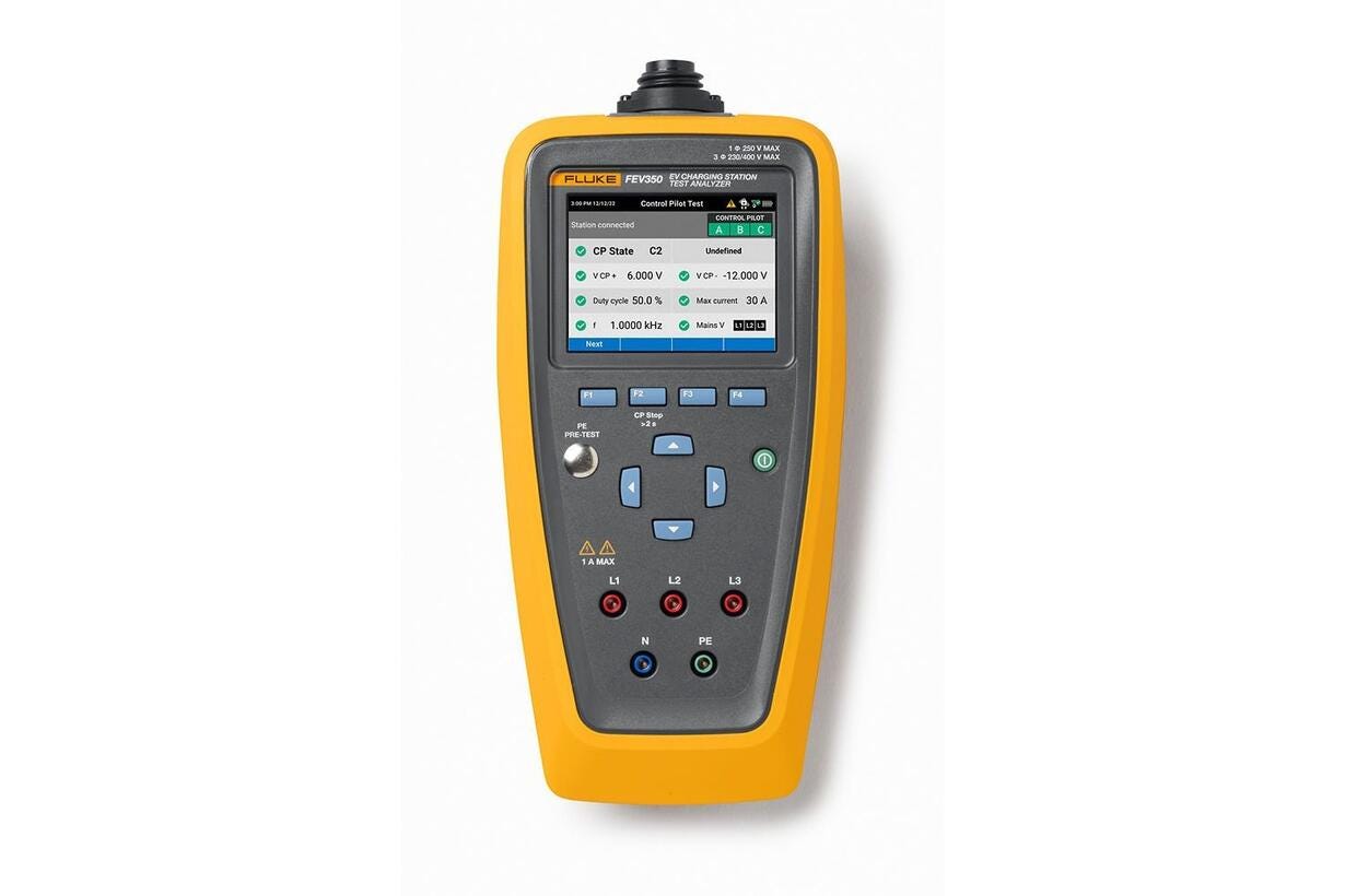 Fluke FEV350/TY1-TY2 - adapter EVSE do testowania stacji ładowania pojazdów elektrycznych z konektorami typu 1 i typu 2