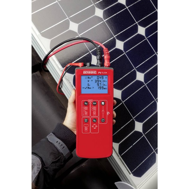 Benning PV 1-1+ - Tester fotovoltaických systémů s 5–1000 V/DC