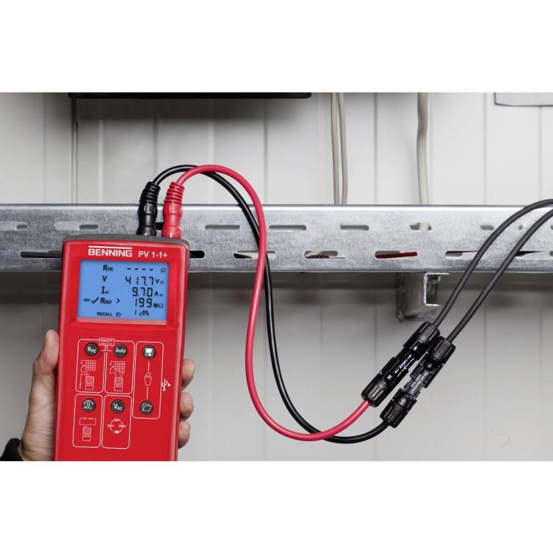 Benning PV 1-1+ - Tester fotovoltaických systémů s 5–1000 V/DC