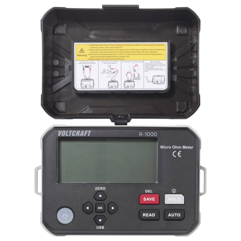 Voltcraft R-1000 - Mikroohmmetr 1 µΩ – 300 kΩ