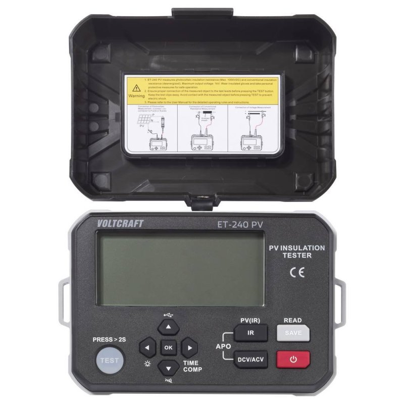 Voltcraft ET-240 PV - Tester izolačního odporu 4 GΩ