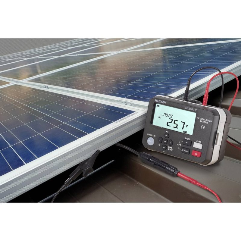 Voltcraft ET-240 PV - Tester izolačního odporu 4 GΩ