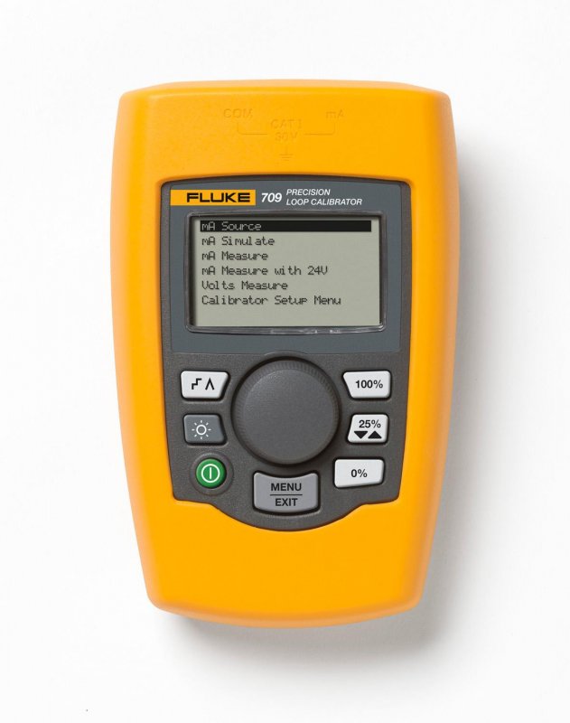 Fluke 709 kalibrátor proudové smyčky s otočným voličem Quick-Set a podsvíceným displejem