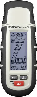 Voltcraft FM-400 - Měřič vlhkosti dřeva a stavební 1–60 % vol (dřevo)