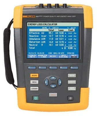 Fluke 434 II - Trojfázový analyzátor elektrickej siete 4 kanály