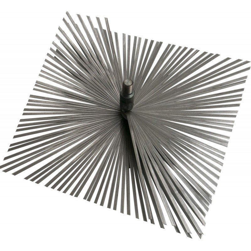Wöhler tlmová kefa, plochý drôt, závit M12, 180x180 mm