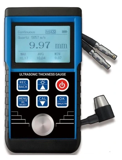 AD-Sonic 225 ultrazvukový tloušťkomer s LCD displejom, sondu a prenosný kufrík