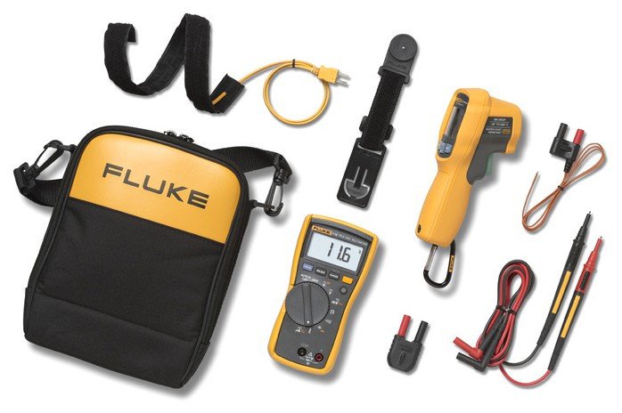 Fluke 116/62MAX+ digitální multimetr s IR teploměrem, gumovým pouzdrem a měřicími vodiči