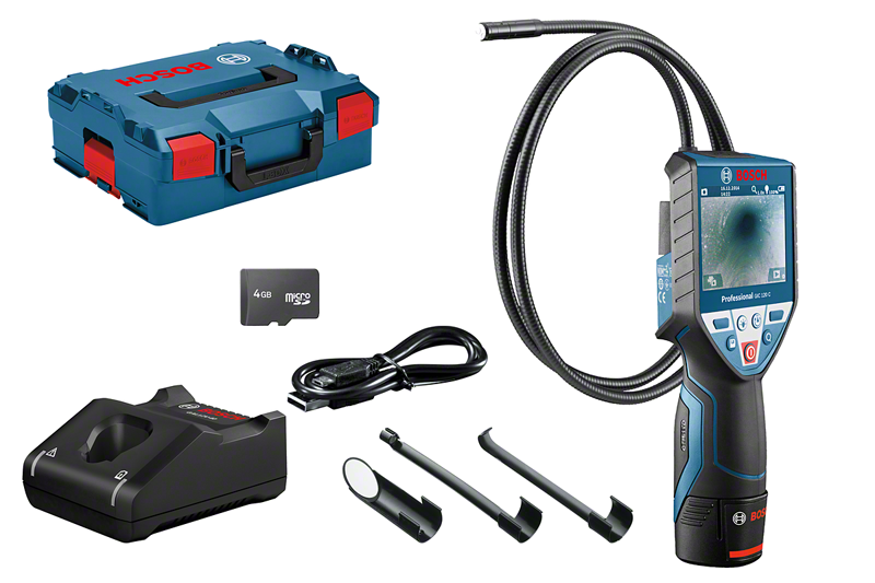 Bosch GIC 120C Professional kamera inspekcyjna z wyświetlaczem 3,5", kablem 120 cm i kuferem transportowym L-Boxx