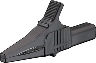 Stäubli XKK-1001 - Bezpečnostná krokodílka čierna 1000 V CAT II