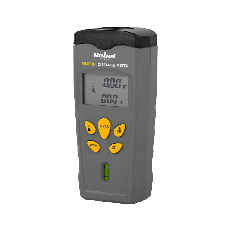Rebel TOOLS RB-0015 laserový dálkoměr s podsvíceným displejem, dosah 0,5–18 m