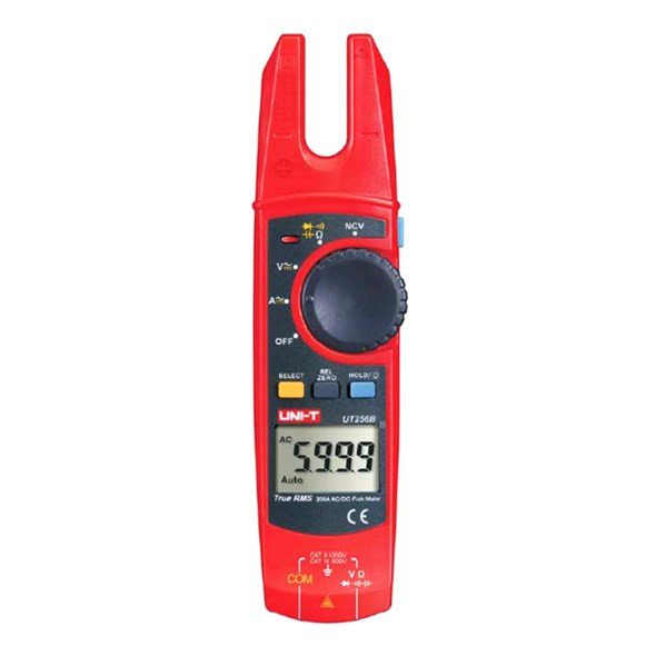 UNI-T UT256B klešťový multimetr s vidlicí, TRMS, NCV, LED svítilna, 200A AC/DC