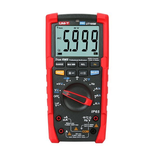 UNI-T UT195M PRO Line digitálny multimeter s LCD displejom, meracími hrotmi a puzdrom