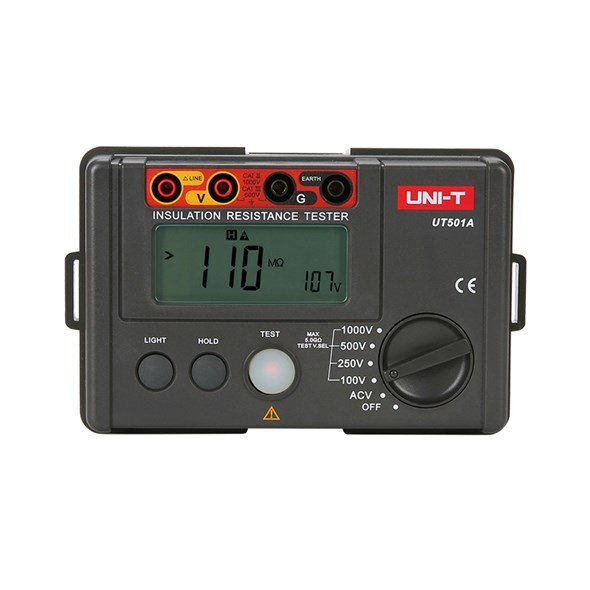 UNI-T UT501A digitální tester izolačního odporu 1000V s LCD displejem a měřicími vodiči